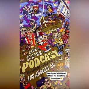 SIGNED H3 podcast live poster from 12/19/22